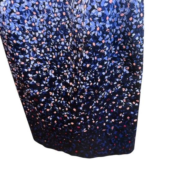 Talbots Women Floral Ombre Cocktail Dress 2P Lined Blue Pink Party Wedding Work - Picture 6 of 14